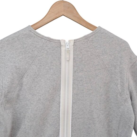 Athleta Cozy Karma Sweatshirt Dress Womens Grey Back Zip Long Sleeve Size XS - Picture 10 of 12